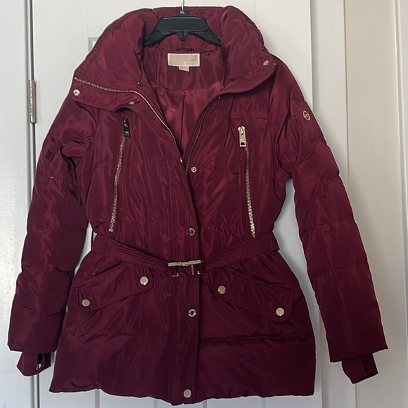 MICHAEL Michael Kors Jackets & Blazers - NWOT MICHAEL KORS Down and Feather Winter Coat Burgundy Size Medium